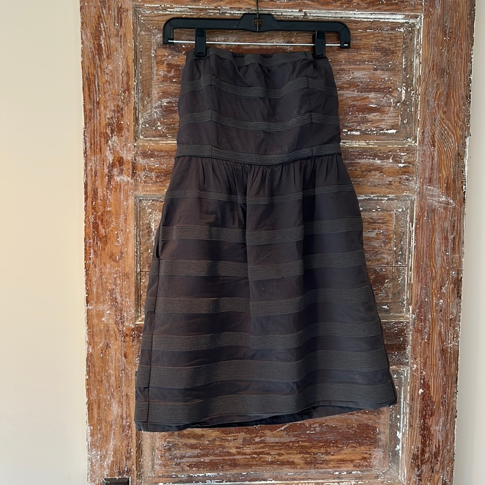 J.Crew strapless charcoal grey dress size 8
